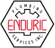 Enduric Plumbing Services logo red and black