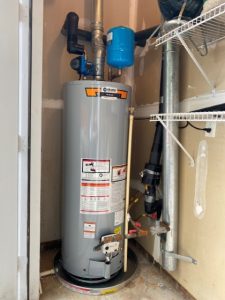 water heater in utility closet